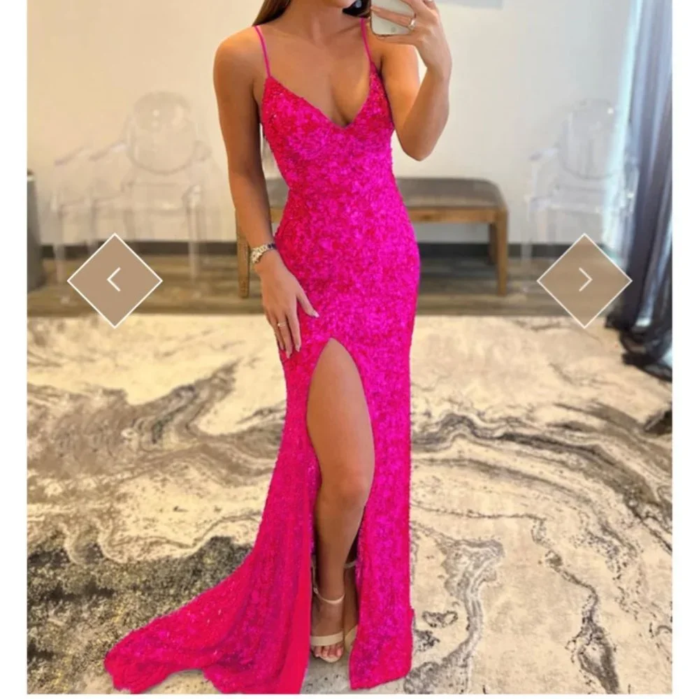 NWT MAGENTA FORMAL GOWN or PROM DRESS - Picture 1 of 8